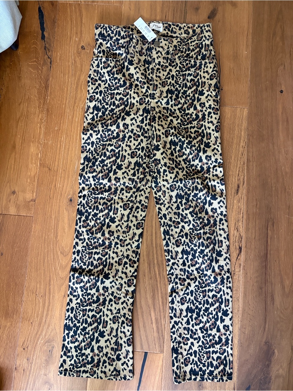 J Crew Leopard Print Kick-out Crop Pants - Tan and Black